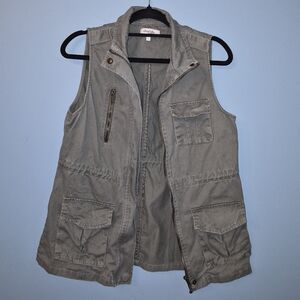 Navy Green Fitted Utility Vest